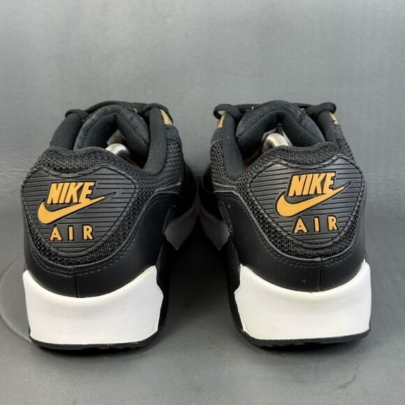 Nike Air Max 90 'Black Metallic Gold' athletic sneaker shoes men’s size 12 - Picture 4 of 8